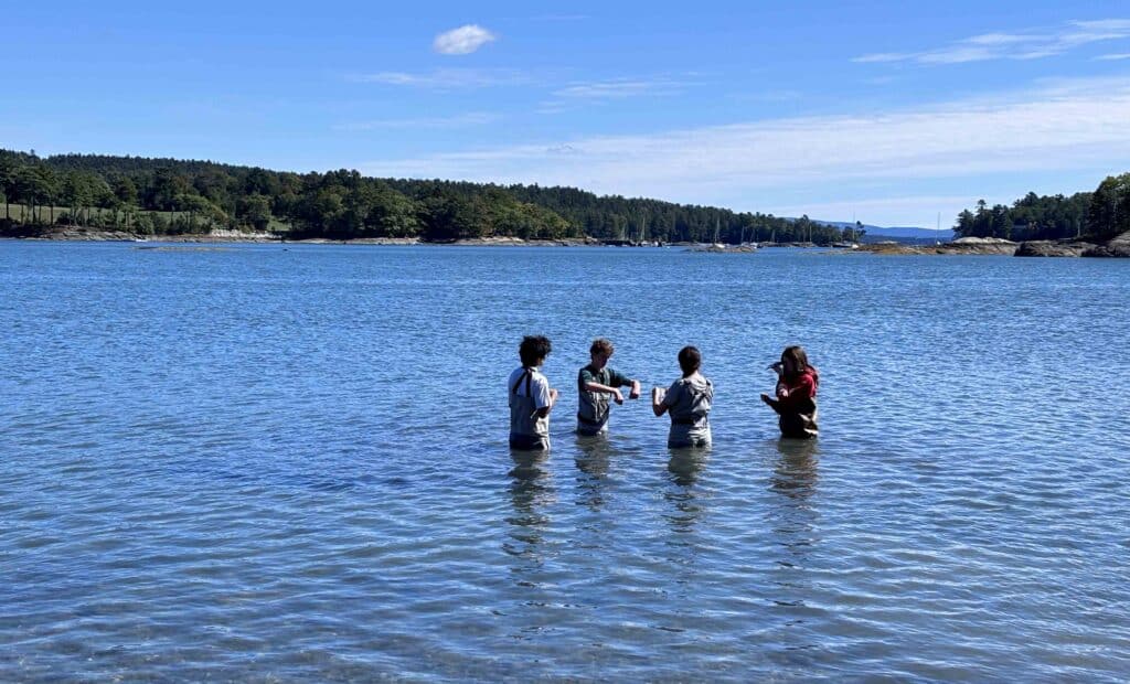 students conduct field work during the class.